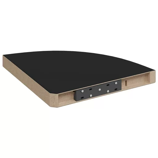 323920  Floating Corner Shelves 2 pcs Black 35x35x3,8 cm MDF