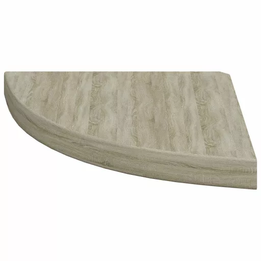 2 db tölgyszínű MDF lebegő sarokpolc 35 x 35 x 3,8 cm