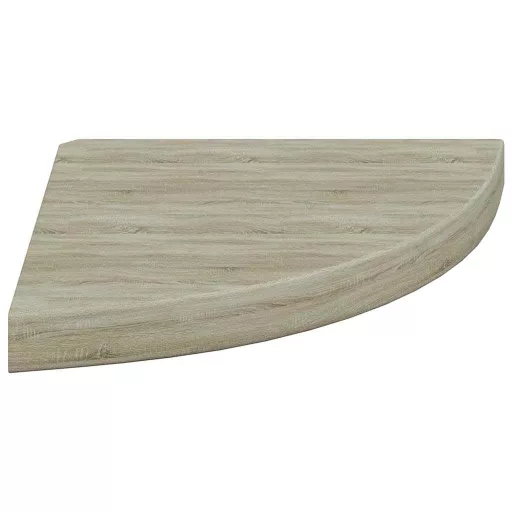 2 db tölgyszínű MDF lebegő sarokpolc 35 x 35 x 3,8 cm