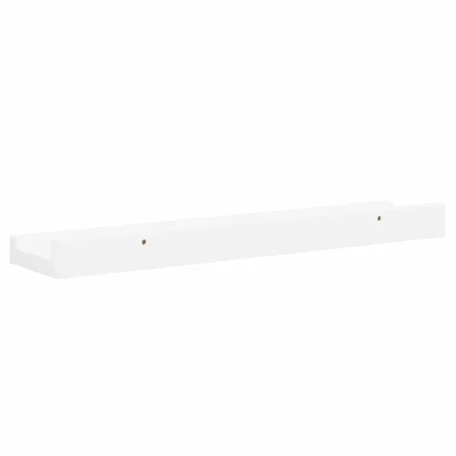 2 db fehér MDF szegélypolc képkeretekhez 40 x 9 x 3 cm