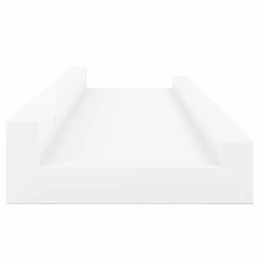 2 db fehér MDF szegélypolc képkeretekhez 40 x 9 x 3 cm