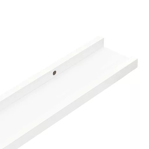 2 db fehér MDF szegélypolc képkeretekhez 60 x 9 x 3 cm