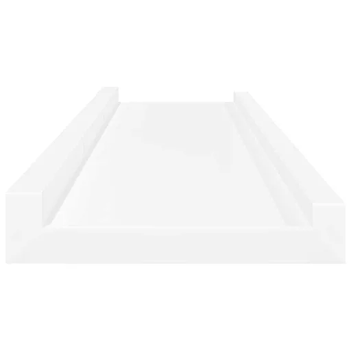 2 db fehér MDF szegélypolc képkeretekhez 80 x 9 x 3 cm