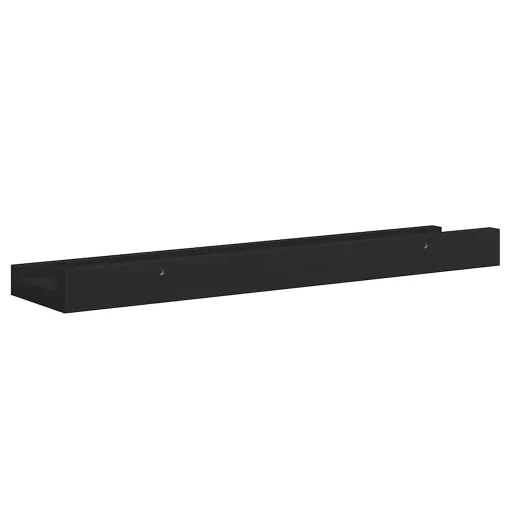 2 db fekete MDF szegélypolc képkeretekhez 40 x 9 x 3 cm