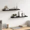 2 db fekete MDF szegélypolc képkeretekhez 60 x 9 x 3 cm