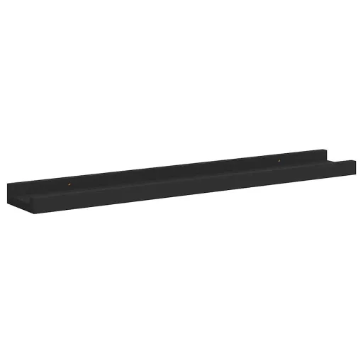 2 db fekete MDF szegélypolc képkeretekhez 60 x 9 x 3 cm