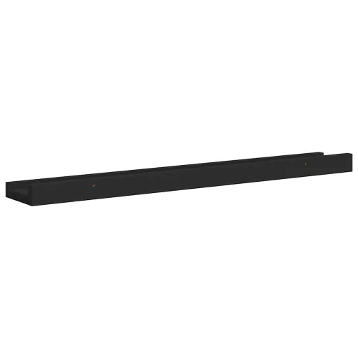 2 db fekete MDF szegélypolc képkeretekhez 60 x 9 x 3 cm