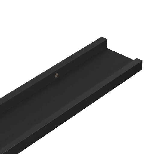 2 db fekete MDF szegélypolc képkeretekhez 60 x 9 x 3 cm
