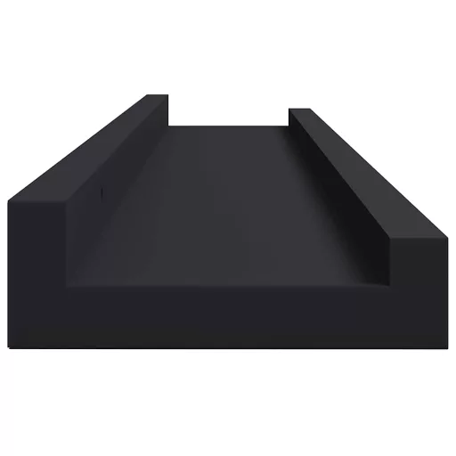 2 db fekete MDF szegélypolc képkeretekhez 80 x 9 x 3 cm