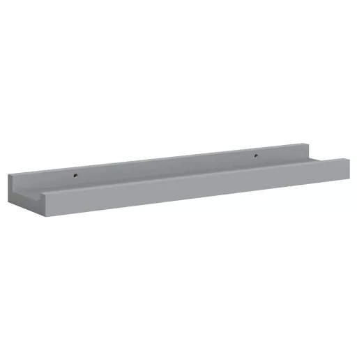 2 db szürke MDF szegélypolc képkeretekhez 40 x 9 x 3 cm