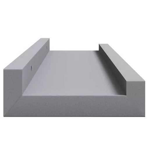 2 db szürke MDF szegélypolc képkeretekhez 40 x 9 x 3 cm