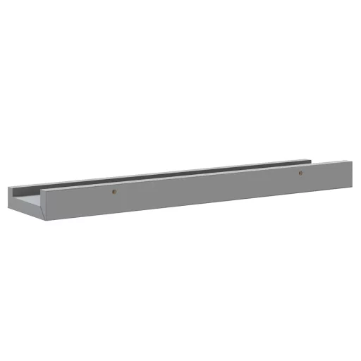 2 db szürke MDF szegélypolc képkeretekhez 40 x 9 x 3 cm