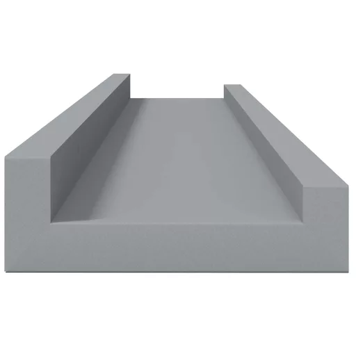 2 db szürke MDF szegélypolc képkeretekhez 60 x 9 x 3 cm