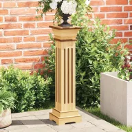   Klasszikus faszínű MDF szögletes oszlop virágállvány 17x17x66cm