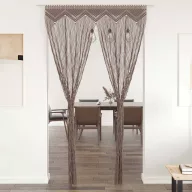 Tópszínű makramé pamutfüggöny 140 x 240 cm