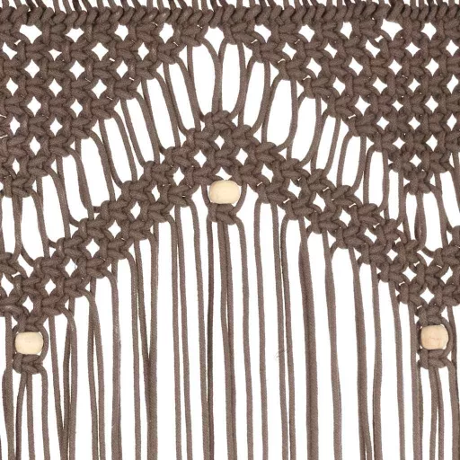 Tópszínű makramé pamutfüggöny 140 x 240 cm