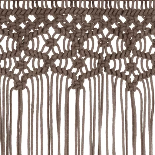 Tópszínű makramé pamutfüggöny 140 x 240 cm