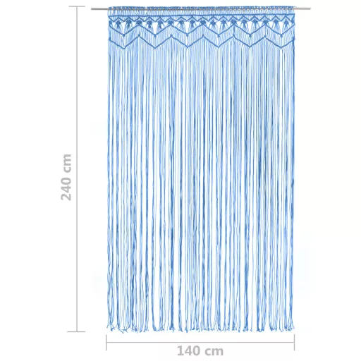 Makramé pamutfüggöny 140 x 240 cm
