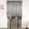 Antracitszürke makramé pamutfüggöny 140 x 240 cm