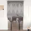 Antracitszürke makramé pamutfüggöny 140 x 240 cm