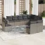 10 részes szürke polyrattan kerti ülőgarnitúra párnákkal