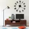 Fekete modern 3D falióra 100 cm XXL
