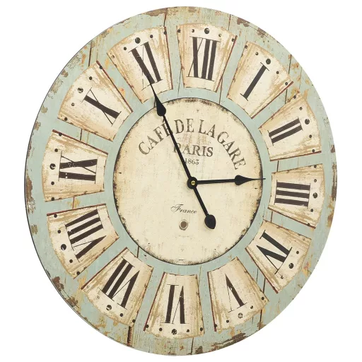 Többszínű MDF falióra 60 cm