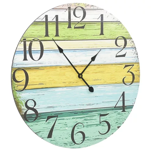 Többszínű MDF falióra 60 cm
