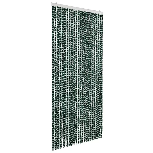Zöld és fehér zsenília rovarfüggöny 100 x 220 cm