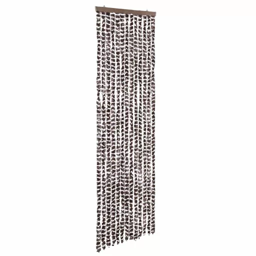 Barna és fehér zsenília rovarfüggöny 56 x 185 cm