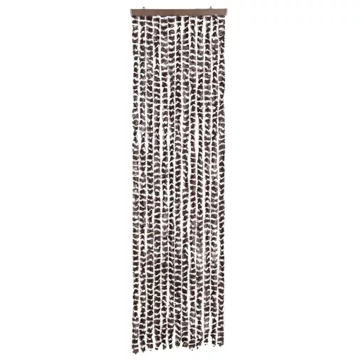 Barna és fehér zsenília rovarfüggöny 56 x 185 cm
