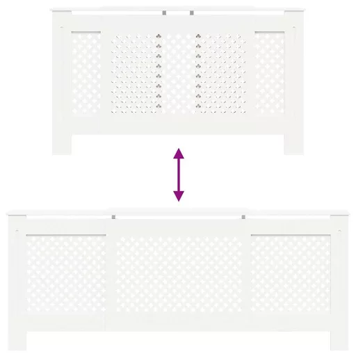 Fehér MDF radiátorburkolat 205 cm