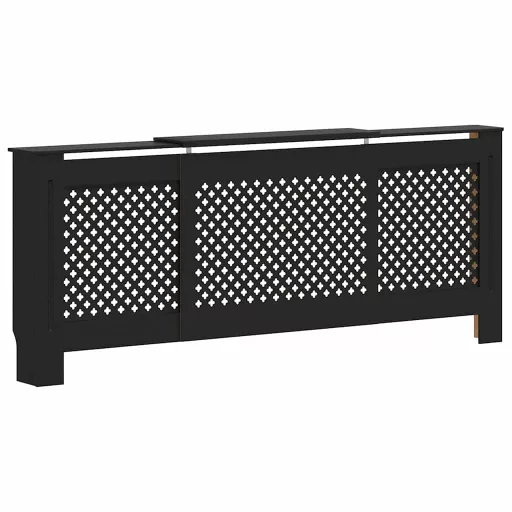 Fekete MDF radiátorburkolat 205 cm