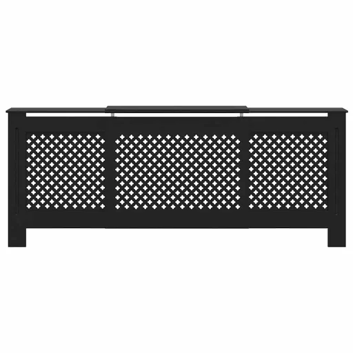 Fekete MDF radiátorburkolat 205 cm