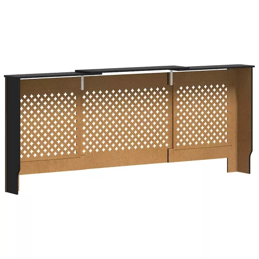 Fekete MDF radiátorburkolat 205 cm
