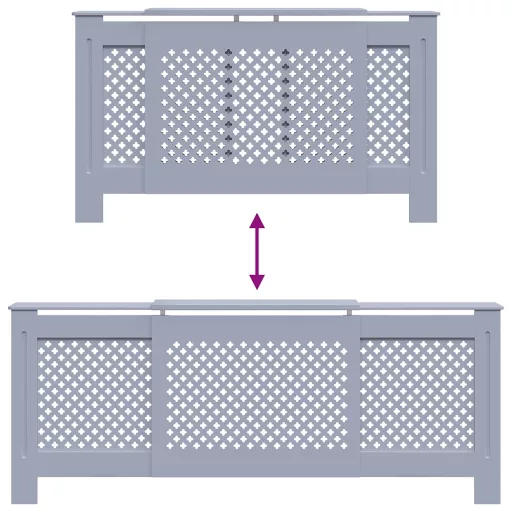 Szürke MDF radiátorburkolat 205 cm