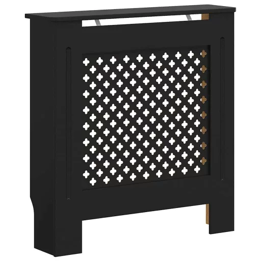 Fekete MDF radiátorburkolat 78 cm