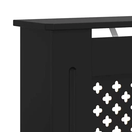 Fekete MDF radiátorburkolat 78 cm