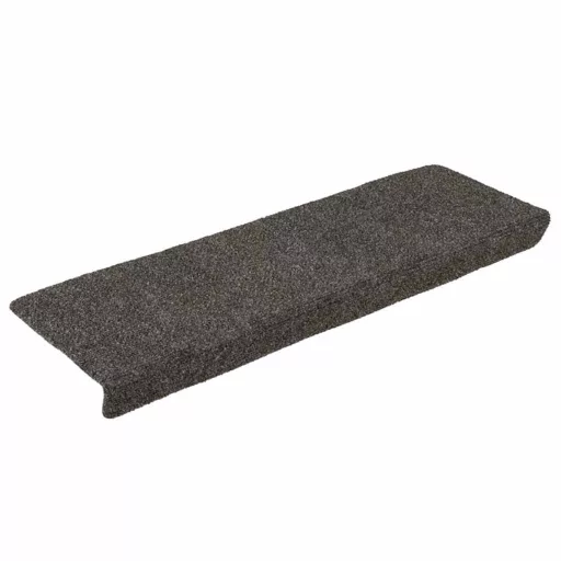 15 db öntapadós lépcsőszőnyeg 65 x 21 x 4 cm antracit téglalap alakú széllel