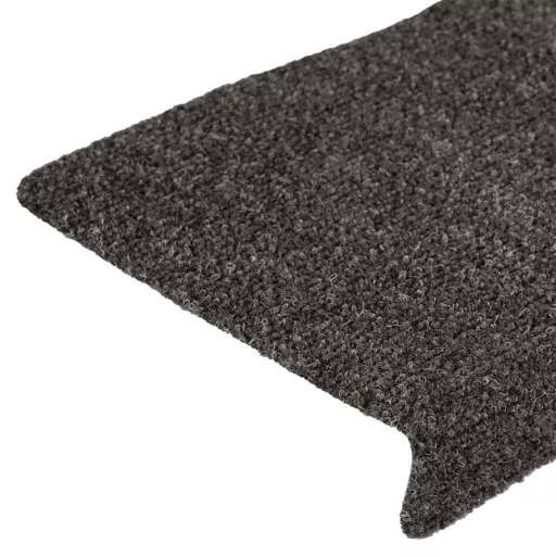 15 db öntapadós lépcsőszőnyeg 65 x 21 x 4 cm antracit téglalap alakú széllel