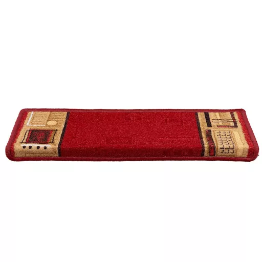 15 db piros öntapadó lépcsőszőnyeg 65x21x4 cm