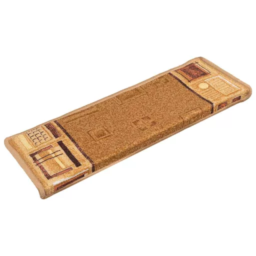 15 db bézs öntapadó lépcsőszőnyeg 65x21x4 cm