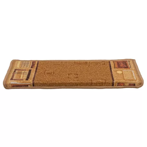15 db bézs öntapadó lépcsőszőnyeg 65x21x4 cm