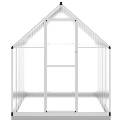 Ezüstszínű alumínium melegház alapvázzal 224x169x202 cm