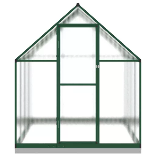 Zöld alumínium melegház alapvázzal 224x169x202 cm