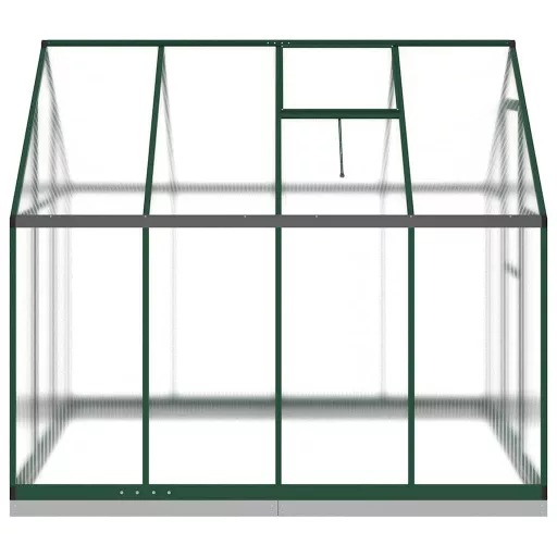 Zöld alumínium melegház alapvázzal 224x169x202 cm
