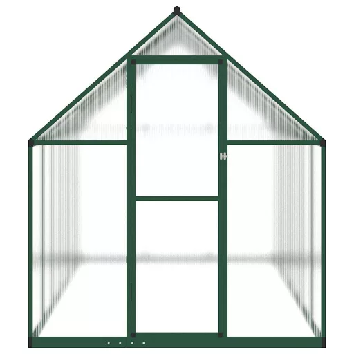 Zöld alumínium melegház alapvázzal 334x169x195 cm