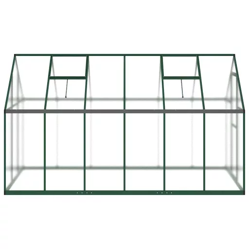 Zöld alumínium melegház alapvázzal 334x169x195 cm