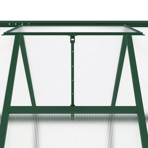 Zöld alumínium melegház alapvázzal 334x169x195 cm