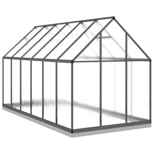 Antracitszürke alumínium melegház alapvázzal 334x169x202 cm